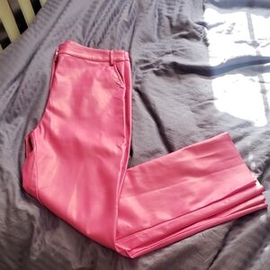 Stylish Pink Straight Leg Women's Pants